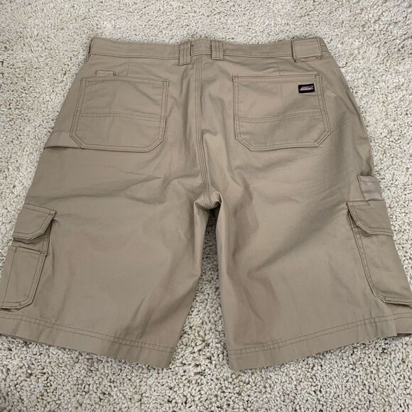 Dickies Cargo Shorts Mens 36 Tan Rip Stop Work Utility Workwear Skater - Picture 1 of 5